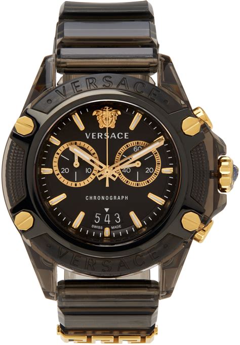 versace icon active|Icon Active Watch Black .